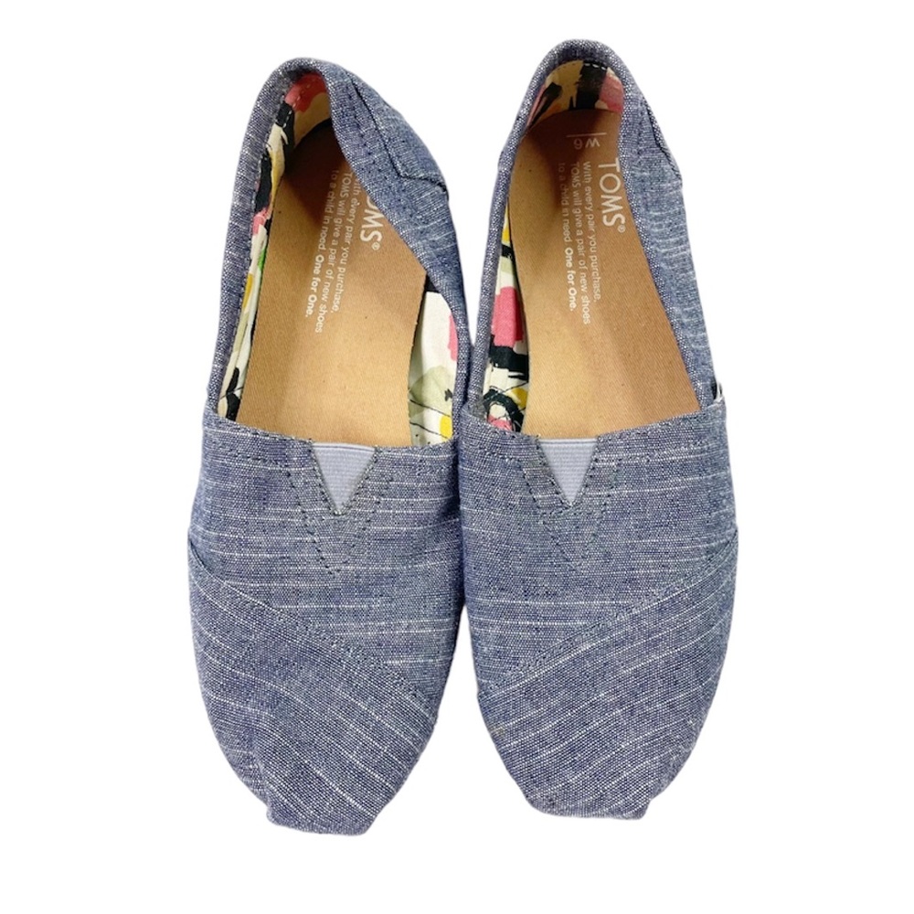 Toms Classic Alpargata Chambray Flats